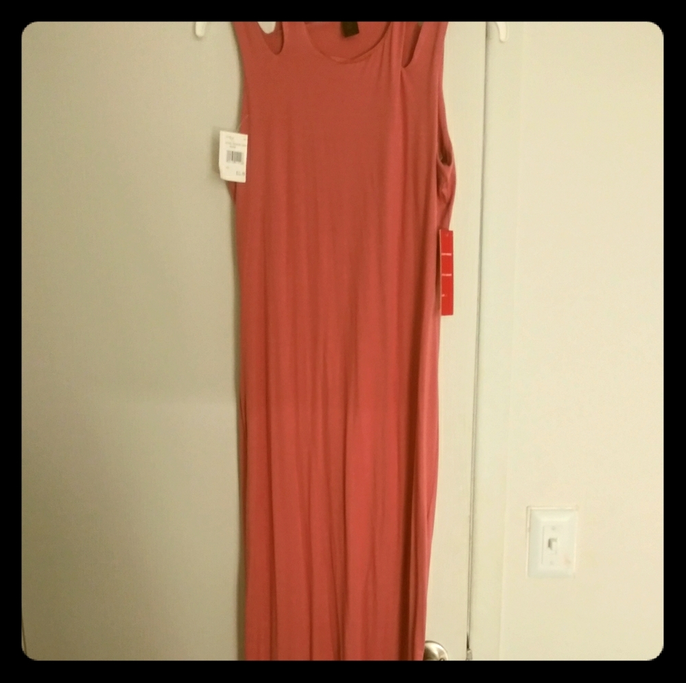 Rose cut shoulder dress